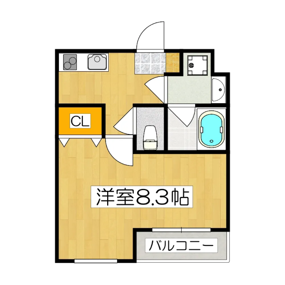 間取・Ctype｜1K